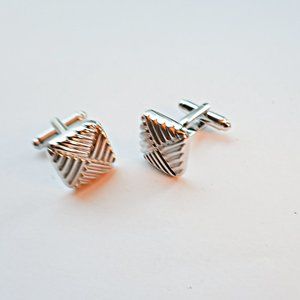 Men's Geometric Design Cufflinks